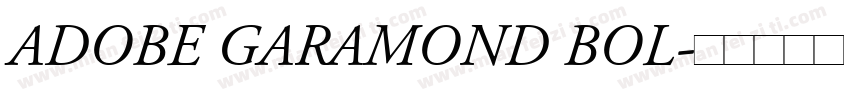 ADOBE GARAMOND BOL字体转换